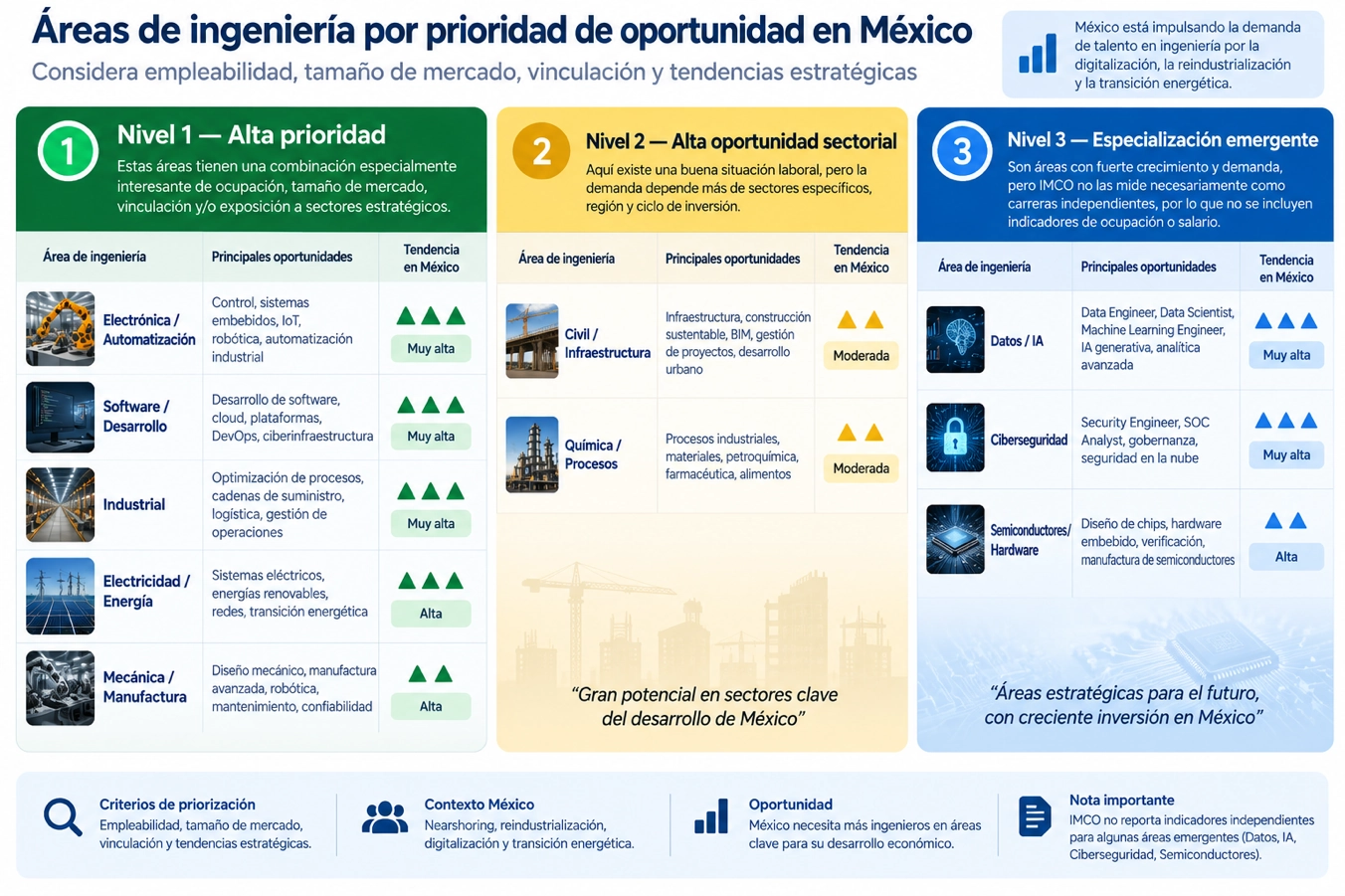 Combinación de áreas con transformación tecnológica